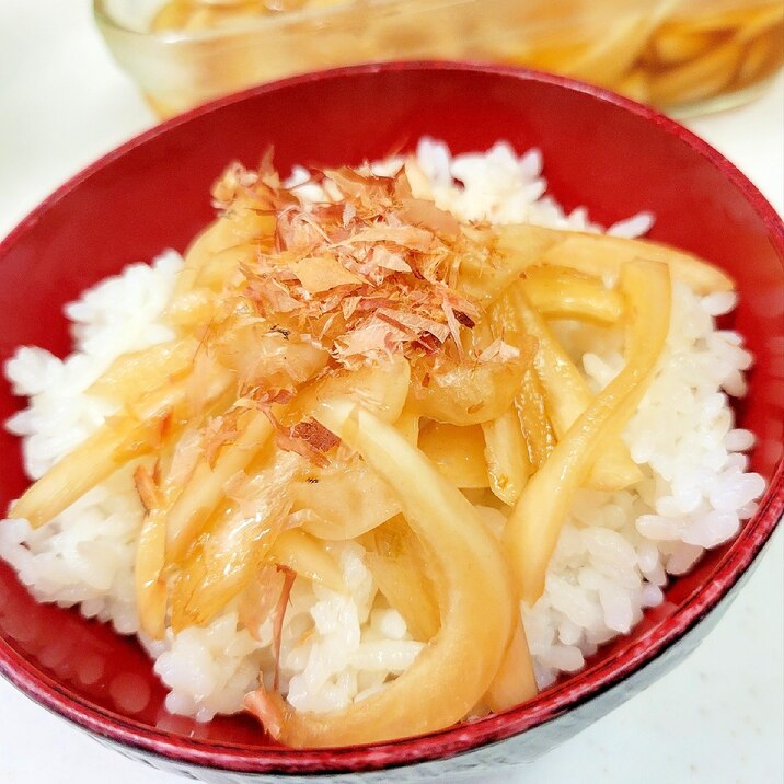 簡単♪(^^)漬け玉ねぎwithかつお節♪新玉ねぎ